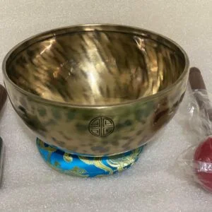 Hand Hammered Singing Bowl – 20cm Tibetan Sound Set Hand hammered singing bowl set with wooden striker and mallet