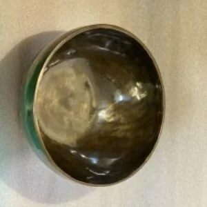 Extra Large Tibetan Singing Bowl – Handmade 25cm Full Moon Bowl Hand-hammered texture detail on 25cm Himalayan singing bowl