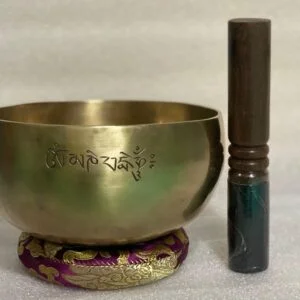Tibetan Metal Singing Bowl – Handmade 17cm Sound Bowl Tibetan metal singing bowl with wooden striker