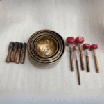 Seven Chakra Singing Bowl Set – Engraved Full Moon Brass Meditation Bowl - Image 5