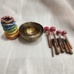 Seven Chakra Singing Bowl Set – Engraved Full Moon Brass Meditation Bowl - Image 6