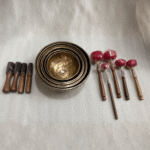 Seven Chakra Singing Bowl Set – Engraved Full Moon Brass Meditation Bowl - Image 7