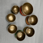 Tibetan Singing Bowl Set of 7 — Mantra Carved Bronze Chakra Bowls, Handmade in Nepal - Image 10