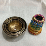 Seven Chakra Singing Bowl Set – Engraved Full Moon Brass Meditation Bowl - Image 2