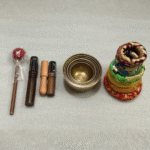 Tibetan Singing Bowl Set of 7 — Mantra Carved Bronze Chakra Bowls, Handmade in Nepal - Image 4